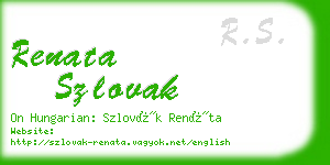 renata szlovak business card